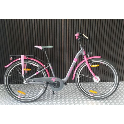 Scool chiX classic 24 Inch 3-Speed Meisjes 2020-33cm-grijs roze