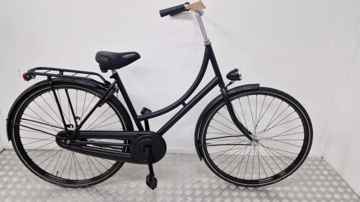 Budgetbike Omafiets 50 cm tweedehands, zwart, vooraanzicht