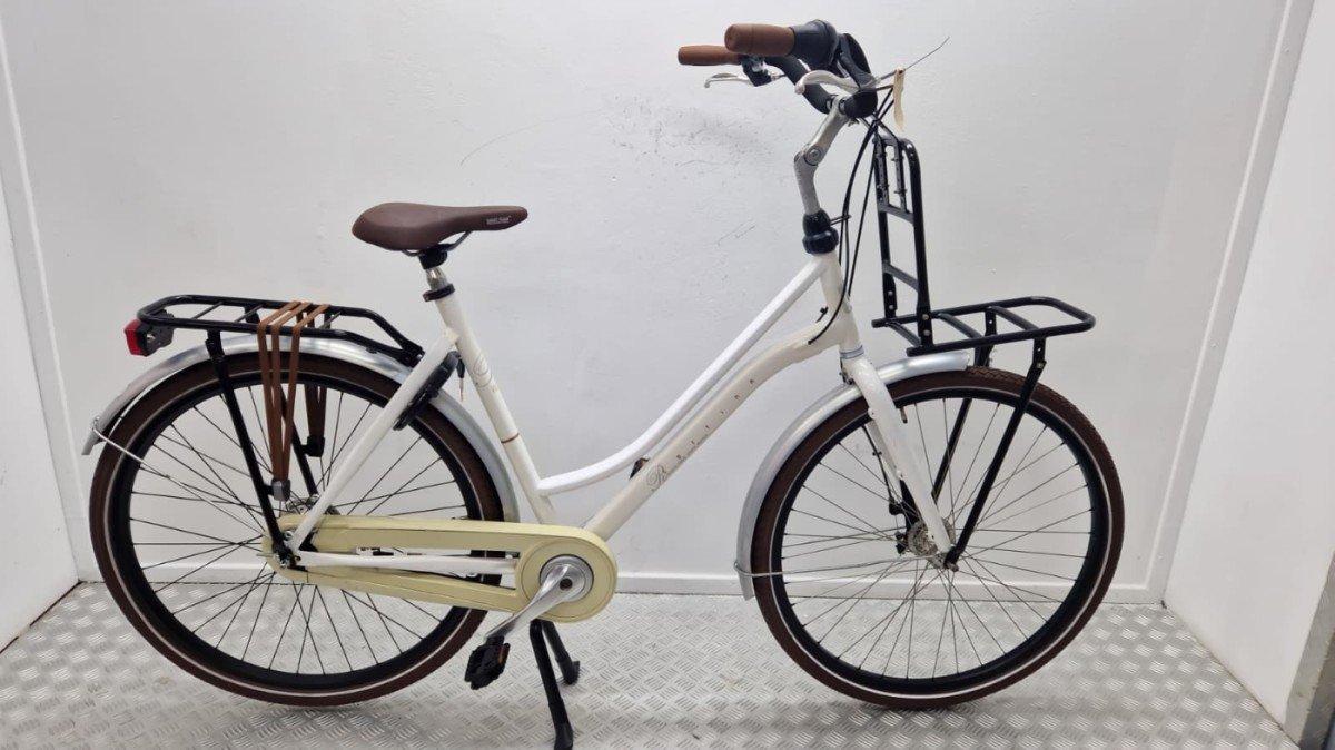 Cortina Ecomo transportfiets wit, 57 cm, zijaanzicht