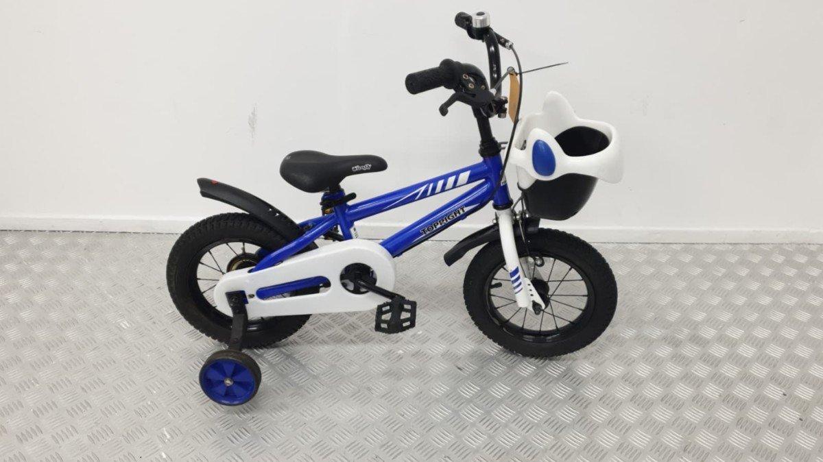 Topright Kinderfiets 12 inch in blauw, tweedehands